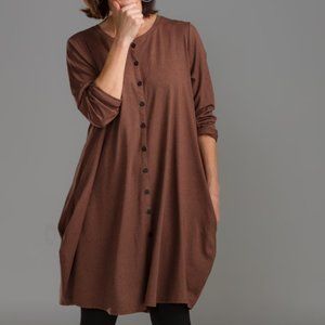 Fat Hat Fun Loving Dress - Brown Stripe